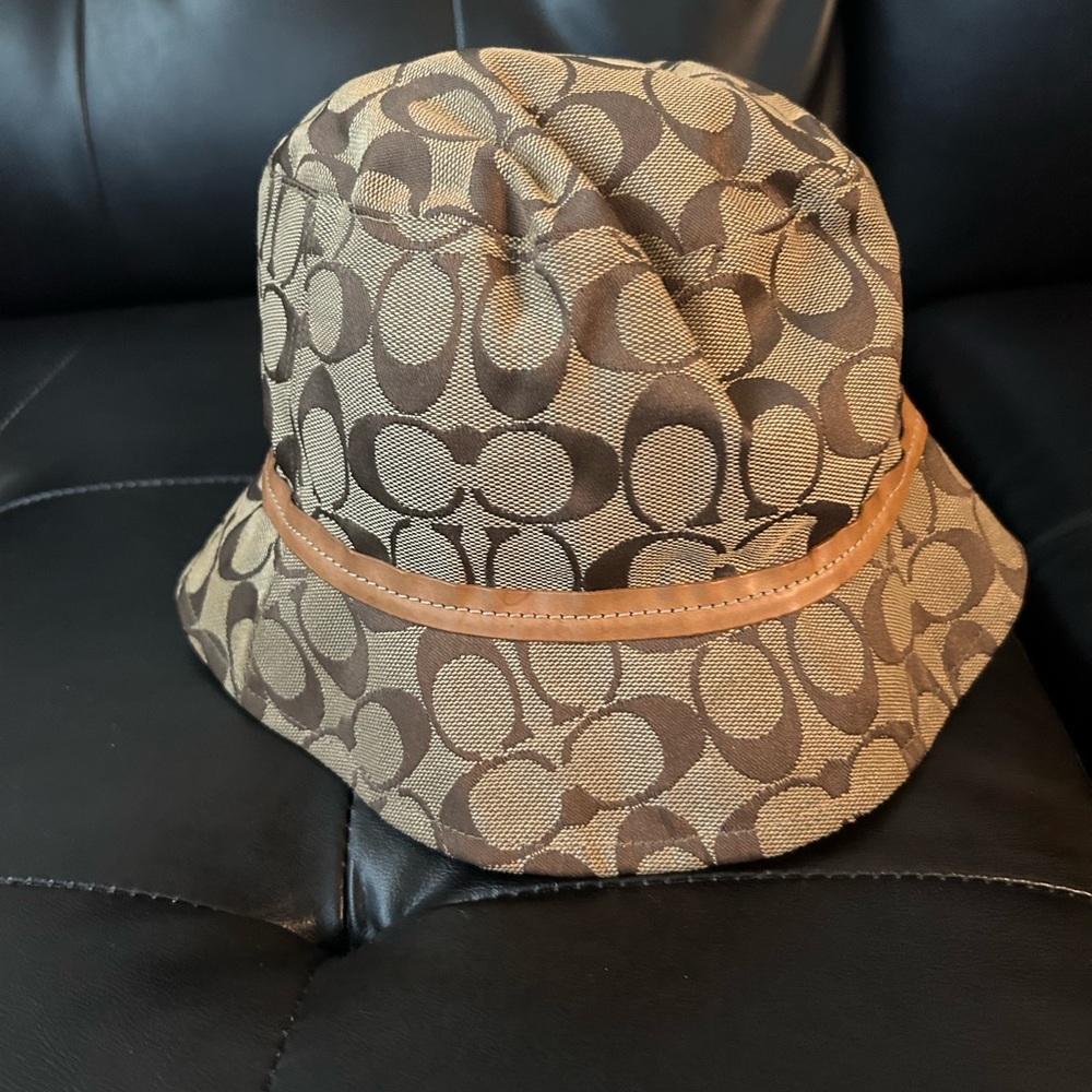Coach Brown Monogram Bucket Hat
